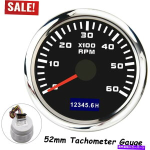 ^R[^[ 52mmJ[{[g}^R[^[^`Q[Ww/ hourmeter 0-6000rpmh 52mm Car Boat Marine Tachometer Tacho Gauge w/ Hourmeter 0-6000RPM Waterproof