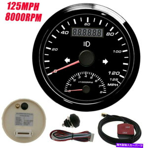 ^R[^[ 85mmfW^GPSXs[h[^[Q[W125mphŃ^R[^[8000rpm̃J[{[g 85mm Digital GPS Speedometer Gauge 125MPH With Tachometer 8000RPM For Car Boat
