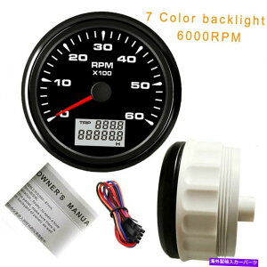 ^R[^[ 85mm^R[^[6000RPMfB[[GW^R[^[7J[obNCgXeX 85mm tachometer 6000rpm for diesel engine tachometer 7 color backlight stainless