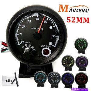 ^R[^[ 3.75 '' 95mmԃ^R[^[^`Q[W[^[Vtg7FLEDCg0-8000 rpm 3.75'' 95mm Car Tachometer Tacho Gauge Meter Shift 7 Colors LED Light 0-8000 RPM