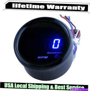 タコメーター 2 "52mmブルーデジタルLEDエレック0-9999 RPMタコメータータチョゲージカーモーターUSA 2" 52mm Blue Digital LED Elec 0-9999 RPM Tachometer Tacho Gauge Car Motor USA