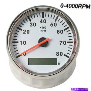 タコメーター 85mmユニバーサルカーマリンボートタコメーターゲージ8000RPM LEDメーターウォータープルーフ12V 85mm Universal Car Marine Boat Tachometer Gauge 8000RPM LED Meter Waterproof 12V