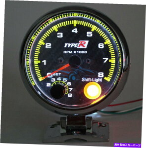 ^R[^[ 95mm 3.75 "J[{t@Co[^R[^[GWx0-8000 rpmQ[WCG[LED 95mm 3.75" Carbon Fiber Face Tachometer Engine Speed 0-8000 RPM Gauge Yellow LED