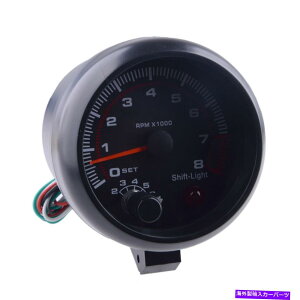 ^R[^[ 3.75inchjo[TJ[^R[^[^`Q[WLEDVtgCg8000??RPM 12V 3.75inch Universal Car Tachometer Tacho Gauge LED Shift Light 8000RPM 12V