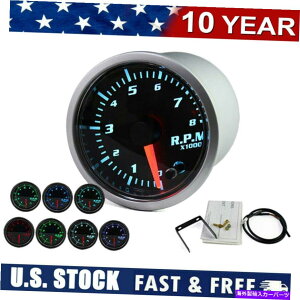 ^R[^[ 2 ''J[^`Q[WfW^|C^[[^[^R[^[0-8000 rpm 7J[LED 2'' Car Tacho Gauge Digital & Pointer Meter Tachometer 0-8000 RPM 7 Color LED