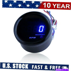 ^R[^[ ^R[^[2 "52mmu[fW^LEDGbN0-9999 rpm^`Q[WJ[[^[ Tachometer 2" 52mm Blue Digital LED Elec 0-9999 RPM Tacho Gauge Car Motor
