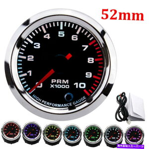 ^R[^[ 2 "52mmԃ^R[^[Q[W^`[^[7colors LED 0?10000 rpmX[NYF 2" 52mm Car Tachometer Gauge Tacho Meter 7Colors LED 0~10000 RPM Smoke Lens Tint