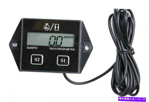 タコメーター LCDディスプレイデジタルタコメーターエンジンTach Hour Meterゲージ LCD Display Digital Tachometer Engine Tach Hour Meter Gauge