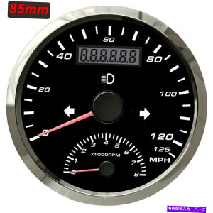 タコメーター 85mmデジタルGPSスピードメーターゲージ125mph w/タコメーター8000 rpm用車ボート 85mm Digital GPS Speedometer Gauge 125MPH W/ Tachometer 8000 RPM For Car Boat