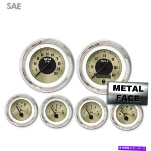 ^R[^[ 6Q[WZbgSpeedo Tacho Tach Oil Temp Fuel volt Face Black Chrome LED LSX 6 Gauge Set Speedo Tacho Tach Oil Temp Fuel Volt Gold Face Black Chrome LED LSX