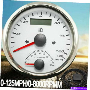 ^R[^[ 85mmhGPSXs[h[^[0-125mph w/^R[^[Q[W8000rpmpԃ{[g 85mm Waterproof GPS Speedometer 0-125MPH W/Tachometer Gauge 8000RPM For Car Boat