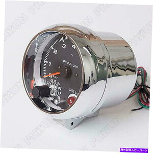 ^R[^[ Chrome 3 3/4 "AiOJ[^R[^[Q[W0?8000rpm\ȃVtgCg-USA Chrome 3 3/4" Analog Car Tachometer Gauge 0~8000RPM Adjustable Shift Light -USA