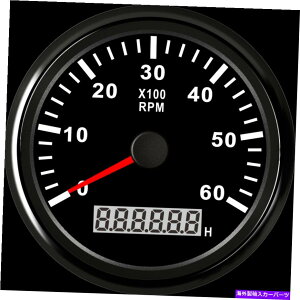 ^R[^[ 85mm}^R[^[{[gQ[WJ[gbNfW^A[[^[0-6000rpmubN 85mm Marine Tachometer Boat Gauge Car Truck Digital Hourmeter 0-6000RPM Black