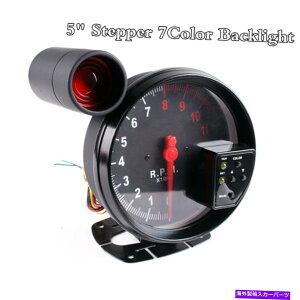 ^R[^[ 5 "7colorobNCgXebp[[^[J[RPM 11000K^R[^[Q[WLEDVtgCg 5"7Color Backlight Stepper Motor Car RPM 11000K Tachometer Gauge LED Shift Light