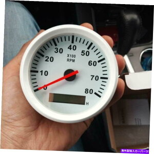 ^R[^[ 85mm}^R[^[0?8000rpmJ[{[gbgAEg{[hGWLCDQ[WzCg 85mm Marine Tachometer 0~8000RPM Car Boat Yacht Outboard Engine LCD Gauge White