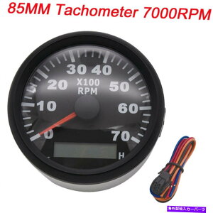 ^R[^[ 85mm}J[^R[^[7000rpmԃ[^[tfB[[GWԂobNCg 85mm Marine Car Tachometer 7000RPM Diesel Engine With Hour Meter Red Backlight