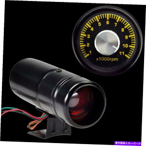 ^R[^[ HS 1000 11000RPM\ԐFLED^`Q[W^R[^[VtgCgubN HS 1000 11000RPM Adjustable Red LED Tacho Gauge Tachometer Shift Light Black