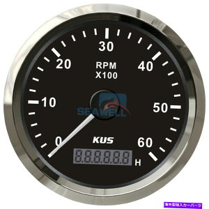 ^R[^[ Kus Marine Boat TachemeterQ[WtLED HOURMETER BOAT RPM TACHO METER 6000RPM KUS Marine Boat Tachometer Gauge W/ LED Hourmeter Boat RPM Tacho Meter 6000RPM