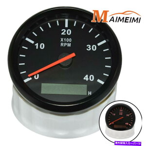 ^R[^[ 85mmԃ}{[gfW^^R[^[0-4000RPM^`Q[WƐԂobNCg 85mm Car Marine Boat Digital Tachometer 0-4000RPM Tacho Gauge With Red Backlight