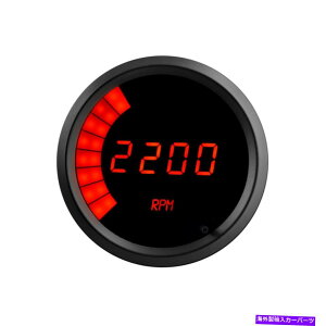 ^R[^[ 3 3/8 "jo[TfW^^R[^[o[OtQ[WbhLEDubNx[ 3 3/8" Universal Memory Digital Tachometer Bargraph Gauge Red LED Black Bezel