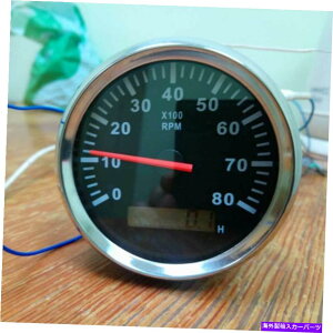 ^R[^[ 85mm 8000 rpm}^R[^[{[g^`[^[Q[WLCDԃ[^[12V/24V 85mm 8000 RPM Marine Tachometer Boat Tacho Meter Gauge LCD Hourmeter 12V/24V
