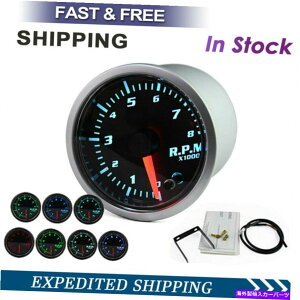 ^R[^[ 2 ''jo[TJ[^R[^[^`Q[W[^[LEDCg0-8000 rpm 12V 7J[ 2'' Universal Car Tachometer Tacho Gauge Meter LED Light 0-8000 RPM 12V 7 Color