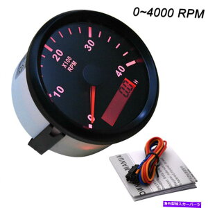 ^R[^[ 85mmԃ{[g^R[^[Q[W0-4000 rpmfW^ԃ[^[fB[[GW^` 85MM Car Boat Tachometer Gauge 0-4000 RPM Digital Hourmeter Diesel Engine Tacho