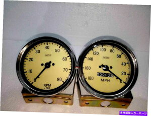^R[^[ X~XvJ100 mmXs[h[^[180 mphA`NbNƃ^R[^[NbNCY Smiths Replica 100 mm Speedometer 180 MPH anti clock with Tachometer clock wise