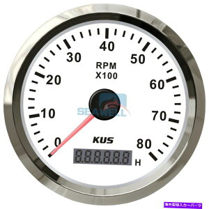 ^R[^[ KUS}^R[^[Q[W{[grpm led hourmeter 8000rpm 85mmt^R[^[ KUS Marine Tachometer Gauge Boat RPM Tachometer With LED Hourmeter 8000RPM 85mm