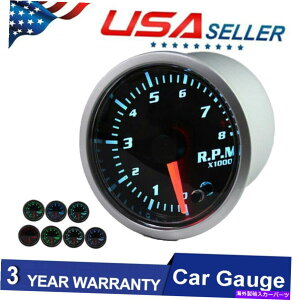 ^R[^[ jo[T0-8000 rpm^R[^[^`Q[W[^[57*54mm LEDJ[[^[ Universal 0-8000 RPM Tachometer Tacho Gauge Meter 57*54mm LED Car Meter