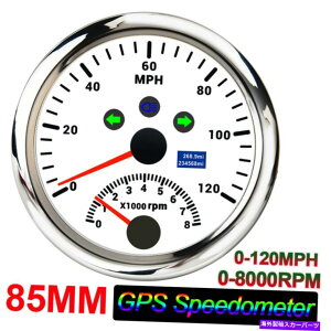 ^R[^[ Ԃ̃oCNp^R[^[Q[W0-8000rpm85mm gpsXs[h[^[0-120mph 85MM GPS Speedometer 0-120MPH with Tachometer Gauge 0-8000RPM for Car Motorcycle