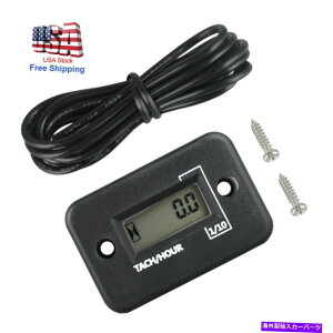 タコメーター デジタルタコメーターチェーンソーエンジンタックアワーメーター芝刈り機(黒、2/4ストローク Digital Tachometer Chainsaw Engine Tach Hour Meter Lawn Mower (Black,2/4 Stroke