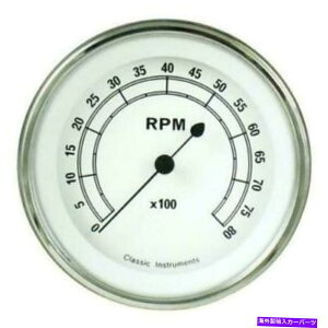 ^R[^[ NVbNCXgDgCW80SLFNVbNzCgV[Y8000 rpm^bN Classic Instruments CW80SLF Classic White Series 8000 RPM Tach