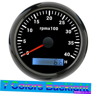 ^R[^[ 85mm}^R[^[Q[WLCD^`fW^A[[^[0-4000RPMpԃ{[g 85mm Marine Tachometer Gauge LCD Tacho Digital Hour Meter 0-4000RPM For Car Boat