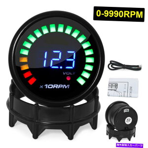 ^R[^[ 2 "52mmfW^J[^R[^[u[LED^`[^[Q[W0-9990 rpmX[NtFCX 2" 52mm Digital Car Tachometer Blue LED Tacho Meter Gauge 0-9990 RPM Smoke Face