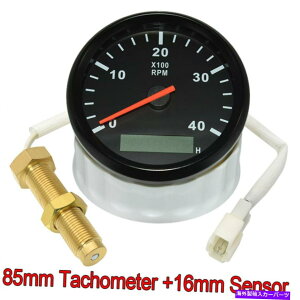 ^R[^[ 85mmfB[[GW^R[^[0-4000rpm w/lcdԃ[^[+rpmZT[pԃ{[g 85MM Diesel Engine Tachometer 0-4000RPM w/LCD Hourmeter+RPM Sensor for Car Boat