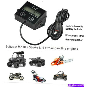 タコメーター デジタルタコメータータック時間メーターモーターATVエンジン誘導ゲージ防水 Digital Tachometer Tach Hour Meter Motor ATV Engine Inductive Gauge Waterproof