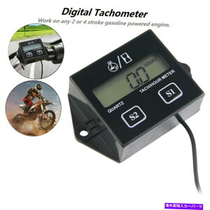 ^R[^[ 9999RPM LCDfW^GWRPM^R[^[ԃ[^[Q[WI[goCzbg 9999RPM LCD Digital Engine RPM Tachometer Hour Meter Gauge For Motorcycle Hot