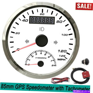 ^R[^[ 85mmfW^J[{[ggbNGPSXs[h[^[Q[W125mph w/^R[^[8000rpm 85mm Digital Car Boat Truck GPS Speedometer Gauge 125MPH W/ Tachometer 8000RPM