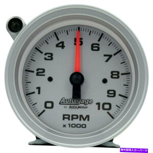 タコメーター オートメーターゲージタコメーター10k rpm 3 3/4inシフトライト - シルバーダイヤル/ブラックケース AutoMeter Gauge Tachometer 10K RPM 3 3/4in Shift-Light - Silver Dial/Black Case