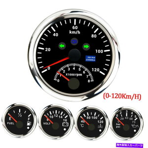 ^R[^[ 5Q[WZbg85mm gpsXs[h[^[ƃ^R[^[120km/h^[MnCr[ 5 Gauges Set 85mm GPS Speedometer with Tachometer 120Km/h Turn Signal High Beam