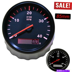 ^R[^[ 85mmԃ{[g^R[^[fB[[GW^RQ[WtLCDԃ[^[4000 rpm 85mm Car Boat Tachometer Diesel Engine Tacho Gauge with LCD Hourmeter 4000 RPM