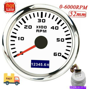^R[^[ 52mm LCD^R[^[Q[W^`fW^A[[^[6000rpmԂ̊Ch 52mm LCD Tachometer Gauge Tacho Digital Hourmeter 6000RPM Car Marine Waterproof