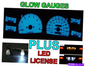 ^R[^[ R{O[Q[WtFCX + 89-95g^4runnerLEDd/^bNtgbNsbNAbv COMBO Glow Gauge Face + LED Bulbs for 89-95 Toyota 4Runner/Pick Up Truck w/ Tach