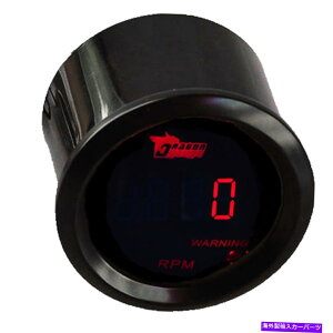 ^R[^[ 2 "52mmԐԂLEDCgfW^^`^R[^[Q[W[^[ubNJo[ 2" 52mm Car Red LED Light Digital Tacho Tachometer Gauge Meter Black Cover