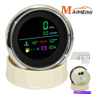 ^R[^[ 85mm LCD 6 in 1Q[W^R[^[Rdԃ[^[ 85mm LCD 6 In 1 Gauge Tachometer Fuel Water Temp Oil Pressure Voltage Hourmeter