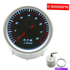 �^�R���[�^�[ 52mm 2 ''�J�[�^�R���[�^�[�^�`���Q�[�W���[�^�[�z���C�gLED 0-8000 rpm���[�^�[������ 52mm 2'' Car Tachometer Tacho Gauge Meter White LED 0-8000 RPM Meter Black Face�y���s�A���i�z