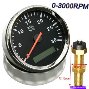^R[^[ 85mm{[g}^R[^[fB[[GW^`Q[W3000 rpm 16mmZT[ 85mm Boat Marine Tachometer Diesel Engine Tacho Gauge 3000 RPM With 16mm Sensor