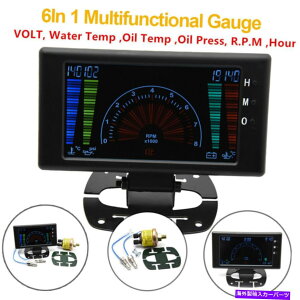 ^R[^[ 5 "LCDfW^6IN1J[_bVQ[W^R[^[/{g//̉x/ICxv 5"LCD Digital 6in1 Car Dash Gauge Tachometer/Volt/Hour/Water Temp/Oil Temp Meter