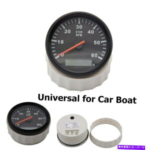 ^R[^[ 85mmJ[{[g}^R[^[fB[[GW^`Q[W0-6000rpm w/ hourmeter 85mm Car Boat Marine Tachometer Diesel Engine Tacho Gauge 0-6000RPM w/ Hourmeter